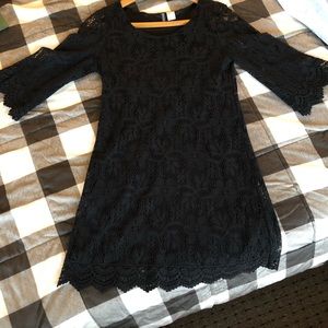 Black Long Sleeve Lace Dress